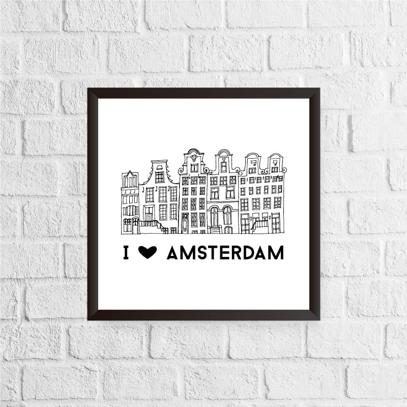 Quadro I Love Amsterdam