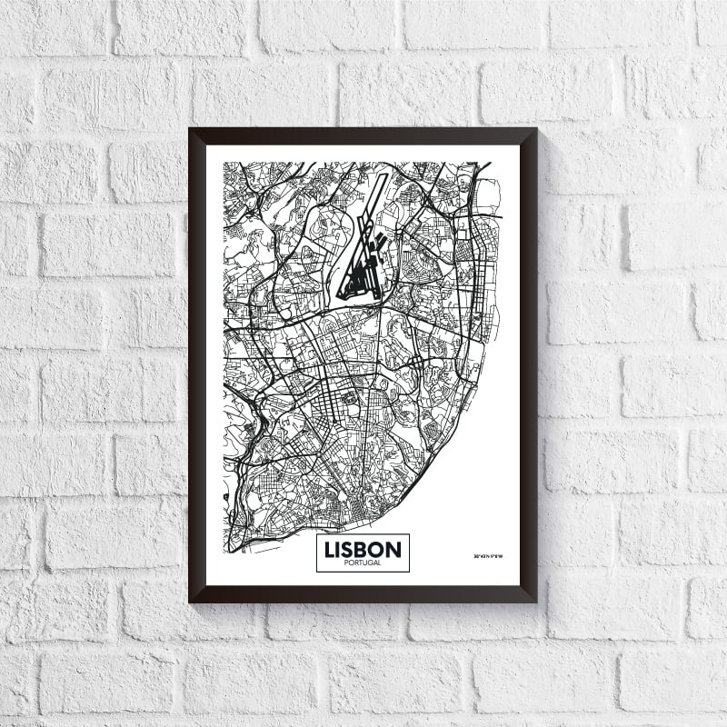 Quadro Mapa - Lisbon