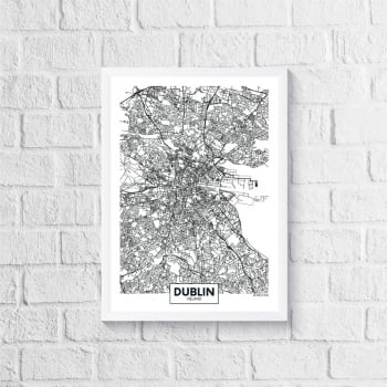 Quadro Mapa - Dublin