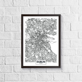 Quadro Mapa - Dublin