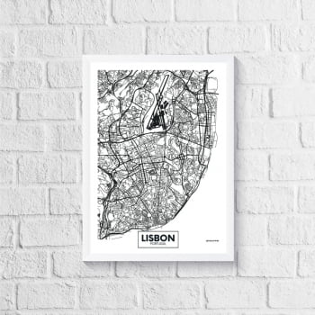 Quadro Mapa - Lisbon