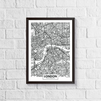 Quadro Mapa - London