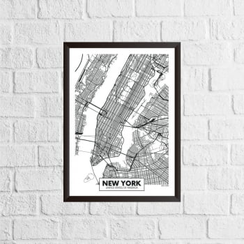 Quadro Mapa - New York
