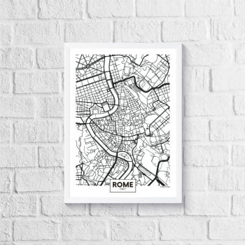 Quadro Mapa - Rome