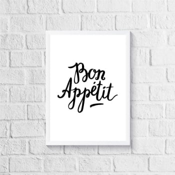 Quadro Bon Appétit - Lettering